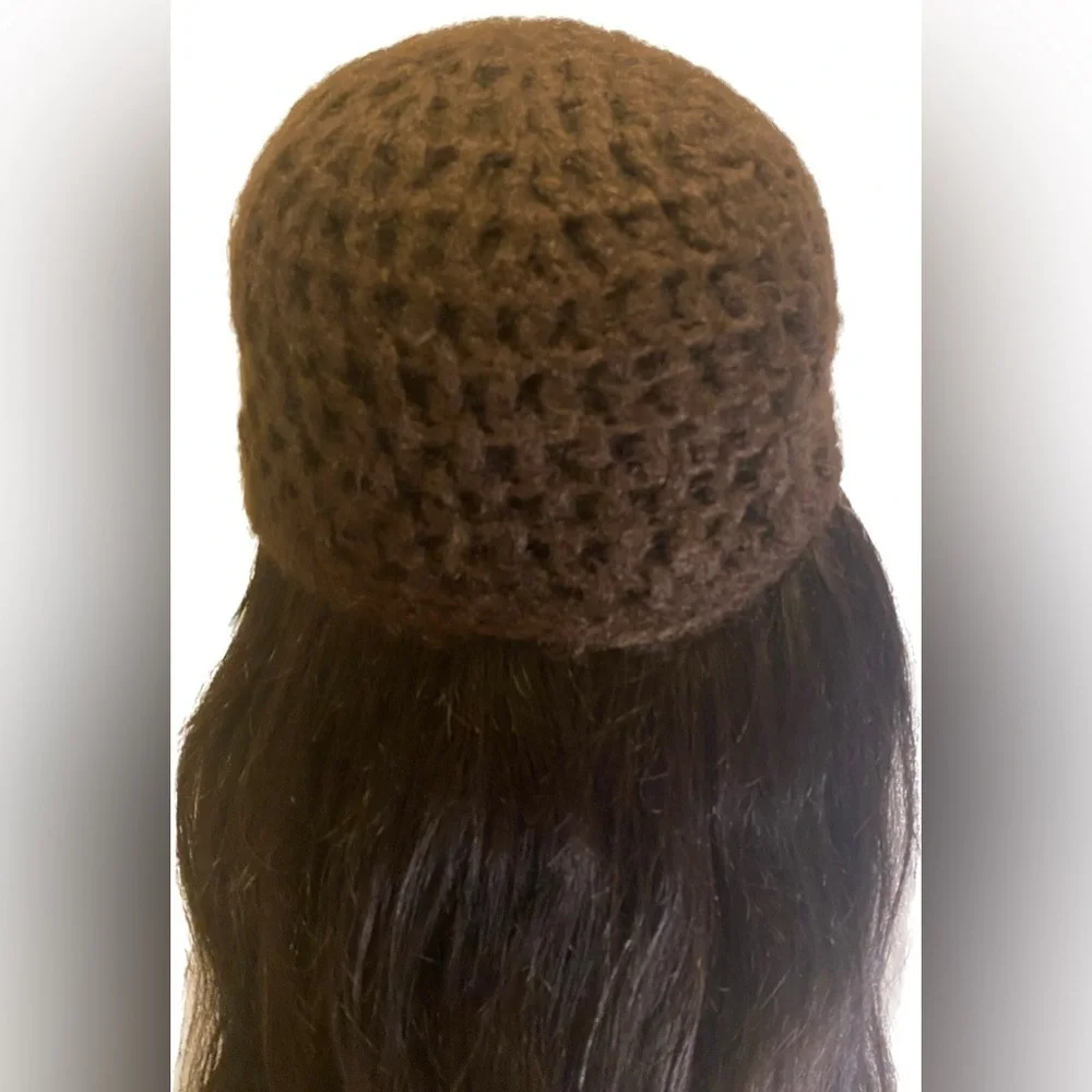Brown crochet Beanie